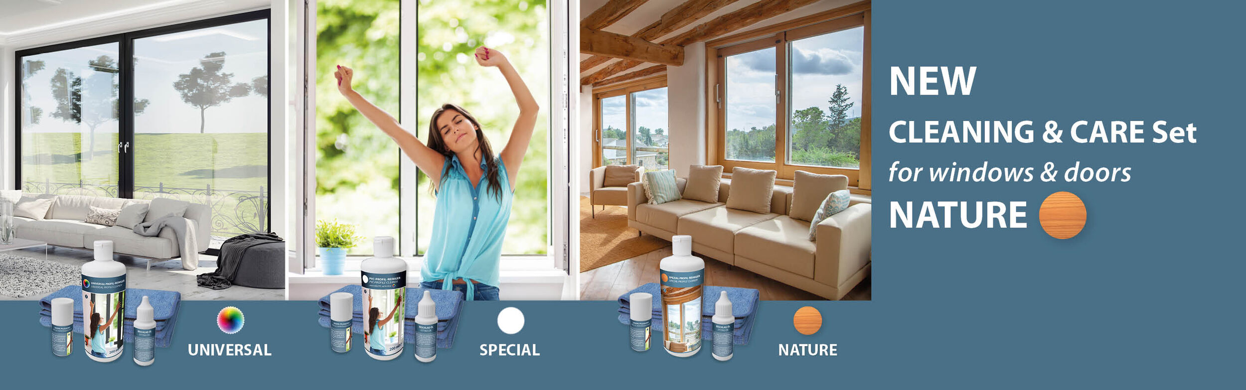 Cleaning & Care Service Set NATURE for windows & doors