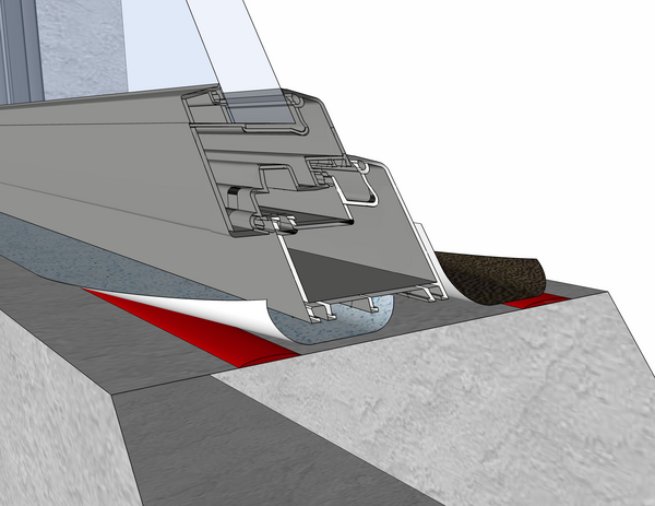 Preparation of substrate for self-adhesive joint tapes on window and door jambs inside