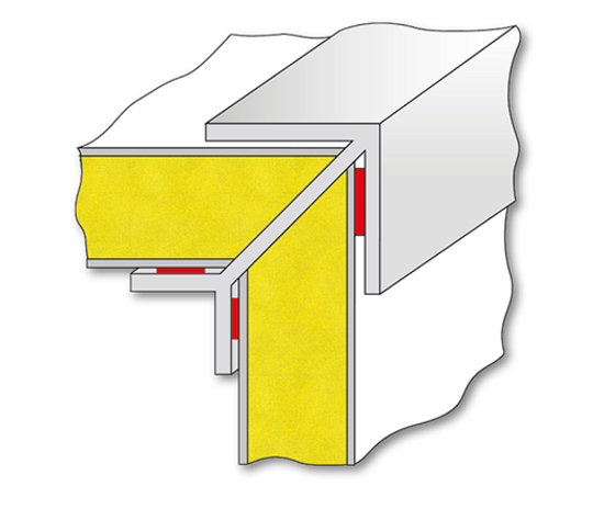 Constructive bonding of corner angles