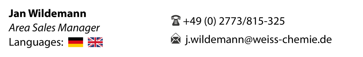 Jan Wildemann - Area Sales Manager Jan Wildemann - Area Sales Manager