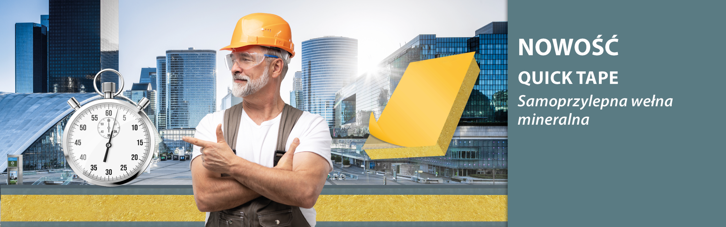 Quick Tape - Samoprzylepna wełna  mineralna