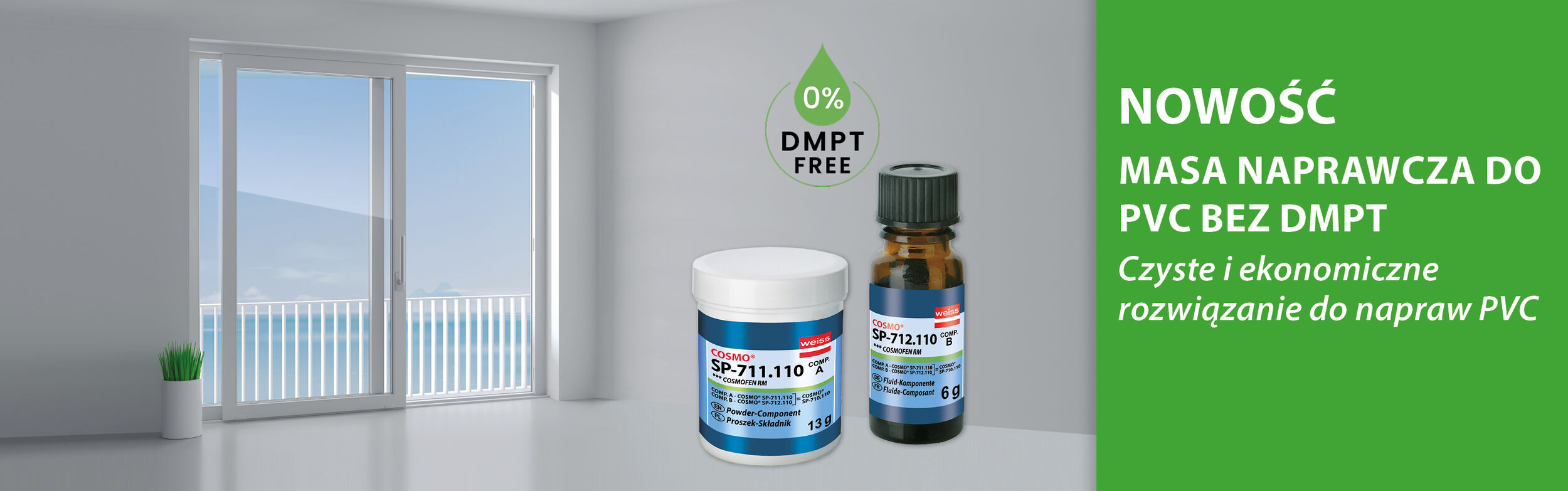Masa naprawcza do PVC bez DMPT