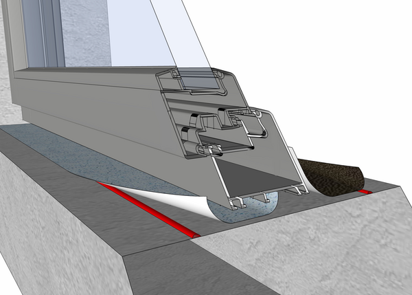 Bonding of joint tapes on windows and door jambs inside