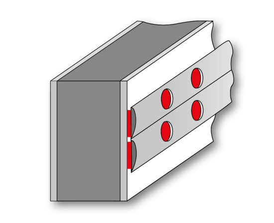 Constructive bonding of strips