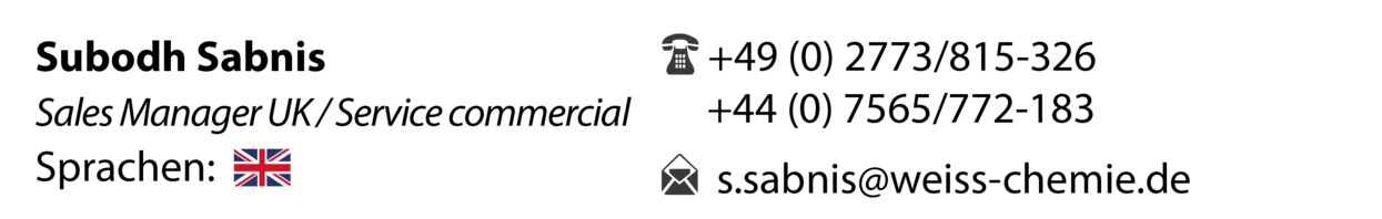 Subodh Sabnis - Sales Manager UK / Service commercial