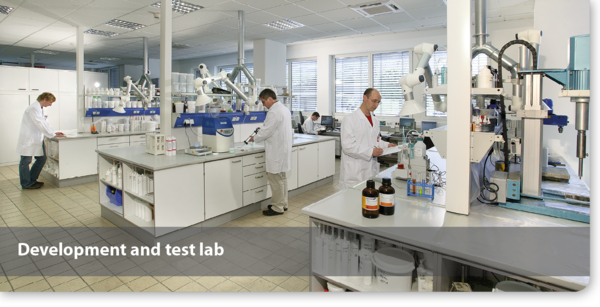 Development and test lab for adhesives