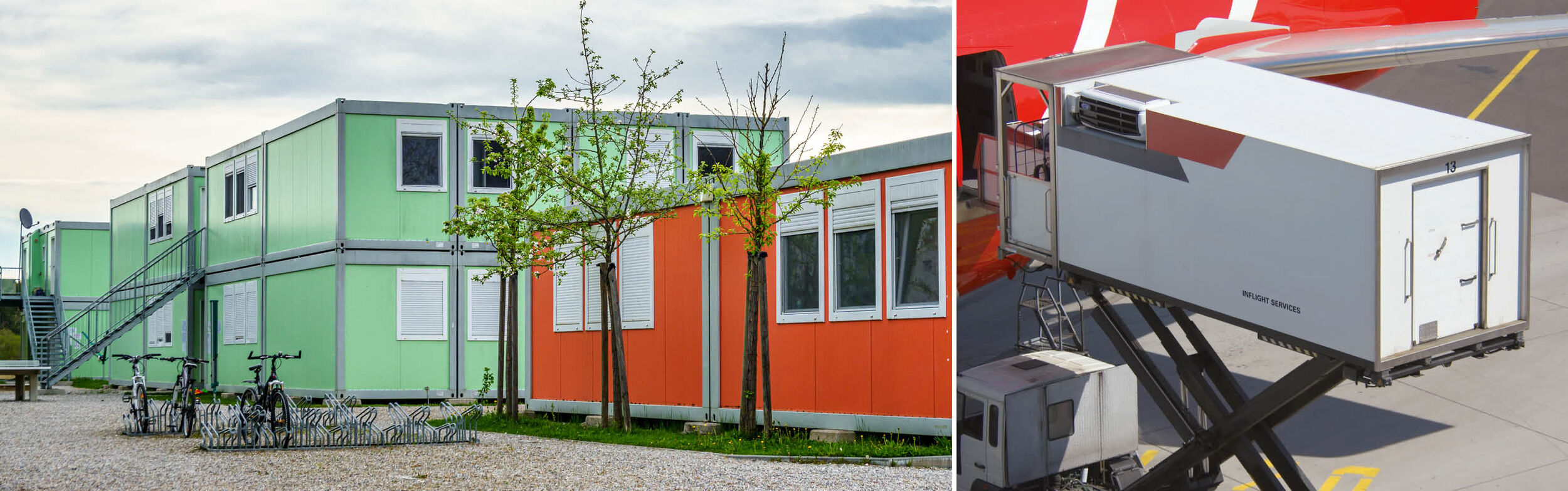 Composite panels for the container construction