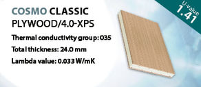 Composite panels COSMO Classic Plywood/4.0-XPS