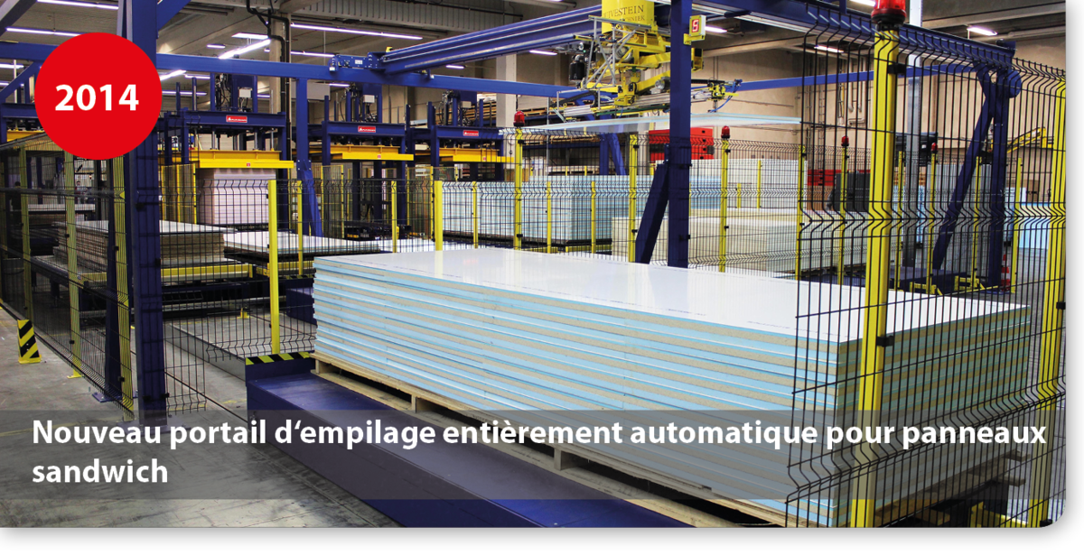 Nouveau portail d‘empilage entièrement automatique pour panneaux sandwich