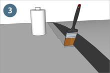 Heat-solvent tape sealing agent for the flat roof