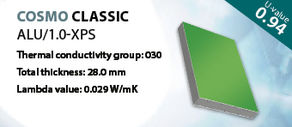Composite panels COSMO Classic ALU/1.0-XPS