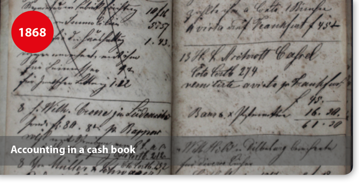 Accounting in a cash book