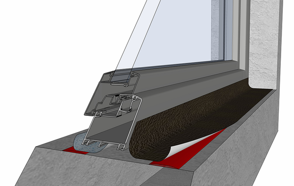 Vorbehandlung des Untergrundes für selbstklebende Fugenbänder an Fenster- und Türlaibungen für die RAL Montage