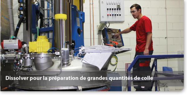 Dissolver pour la préparation de grandes quantités de colle