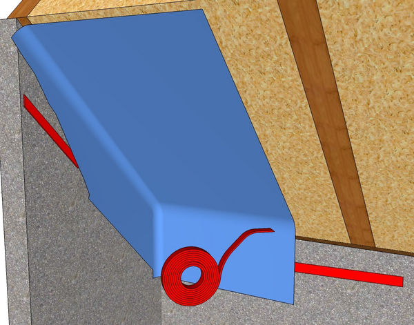 [Translate to Französisch:] Connection bonding of vapor checks / barriers with, for instance with an alternative on the roll!