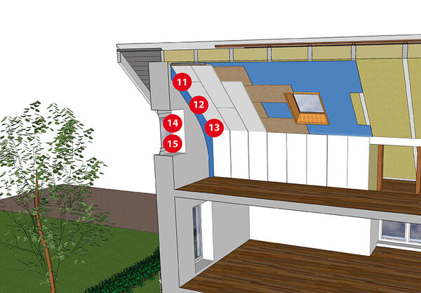 [Translate to English:] Klebedichtmassen für Luftdicht Kleben beim Hausbau Innen