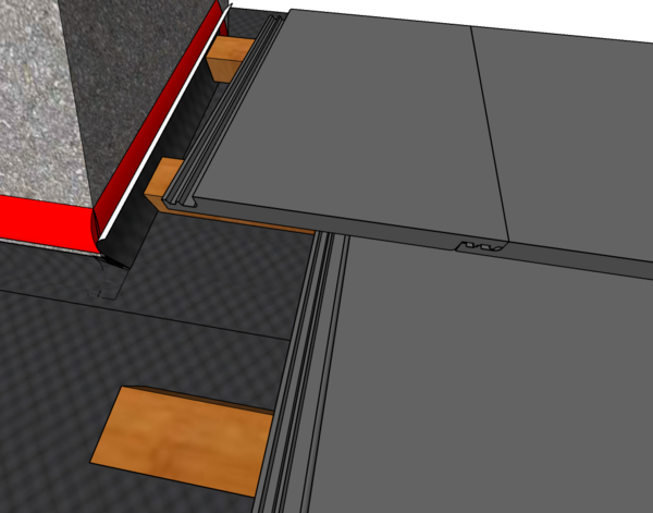Collage / étanchéification des écrans de sous-toiture dans la zone de raccordement à la cheminée
