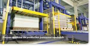Presses machine de producion panneaux sandwich