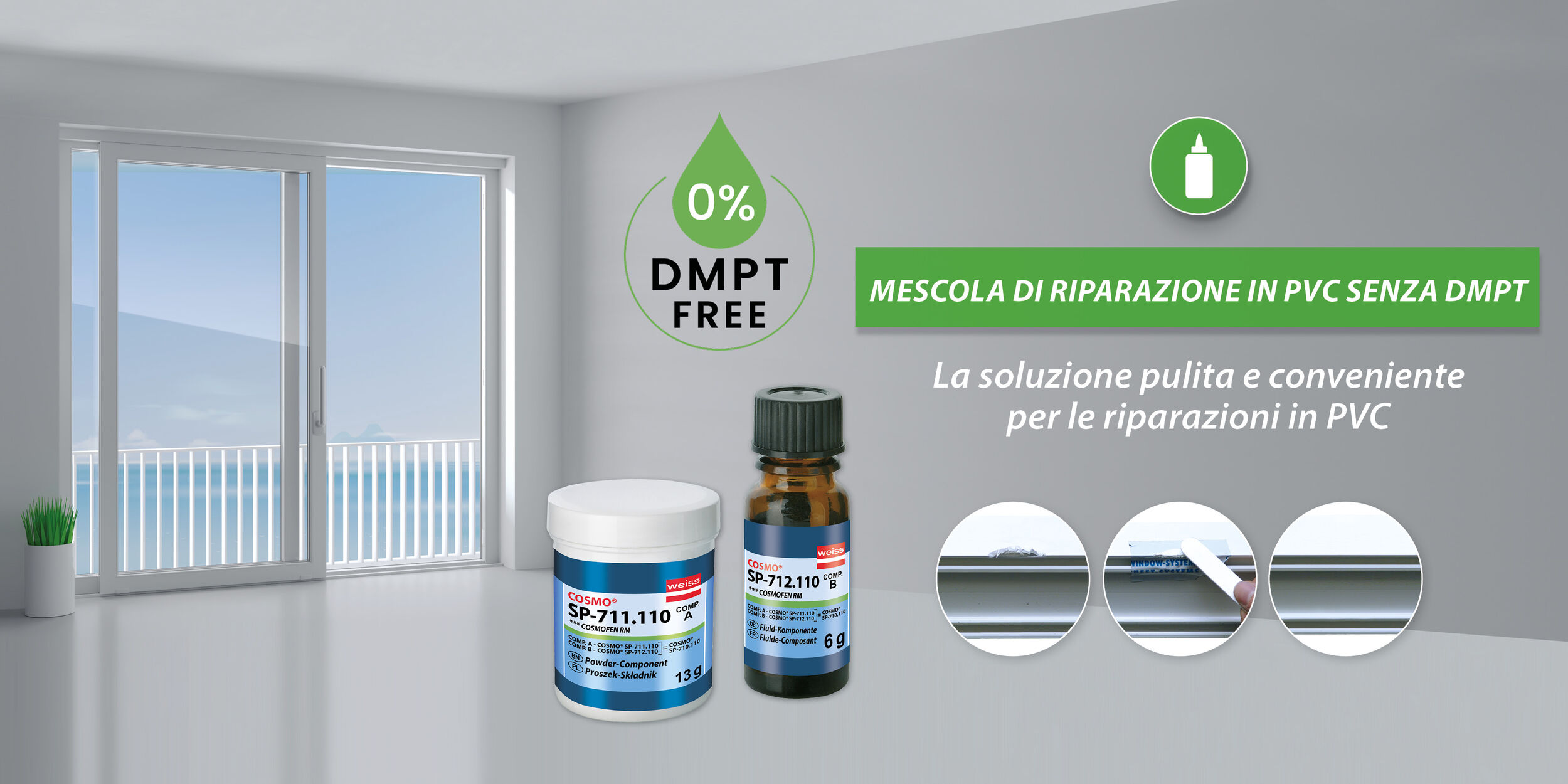 COSMO® SP-710.110  Massa per riparazioni di PVC