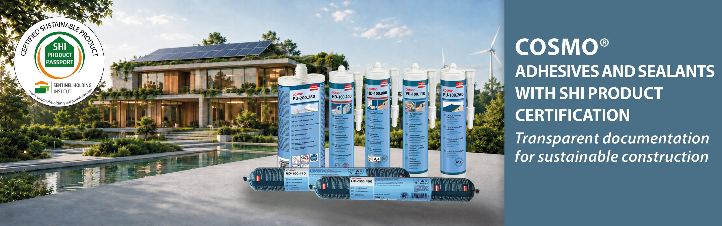 Tested adhesives and sealants for sustainable construction