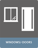 Bonding with adhesives windows and door application