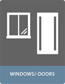 Bonding with adhesives windows and door application