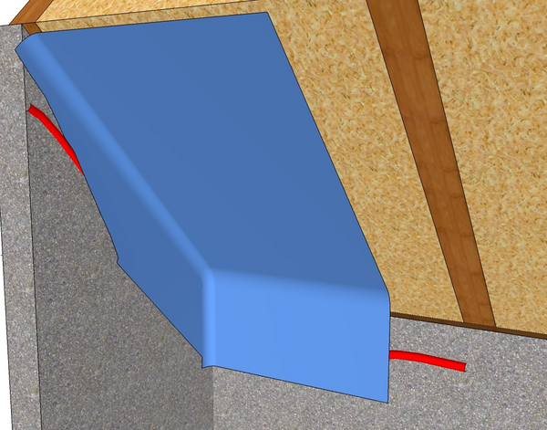 Connection bonding of vapour checks/barriers on, for instance, rough and mineral substrate material