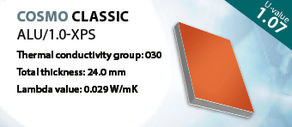 Composite panels COSMO Classic ALU/1.0-XPS