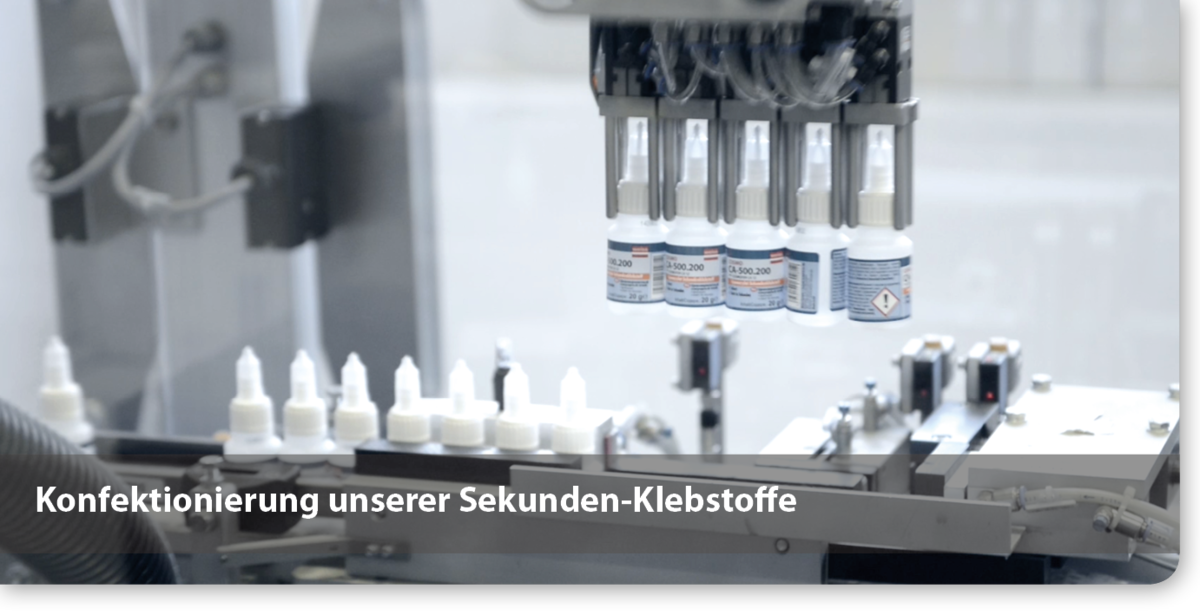 Konfektionierung unserer Sekunden-Klebstoffe