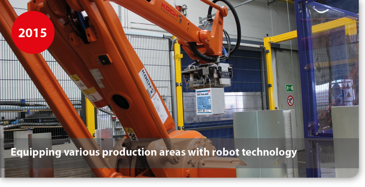 Equipping various production areas with robot technology