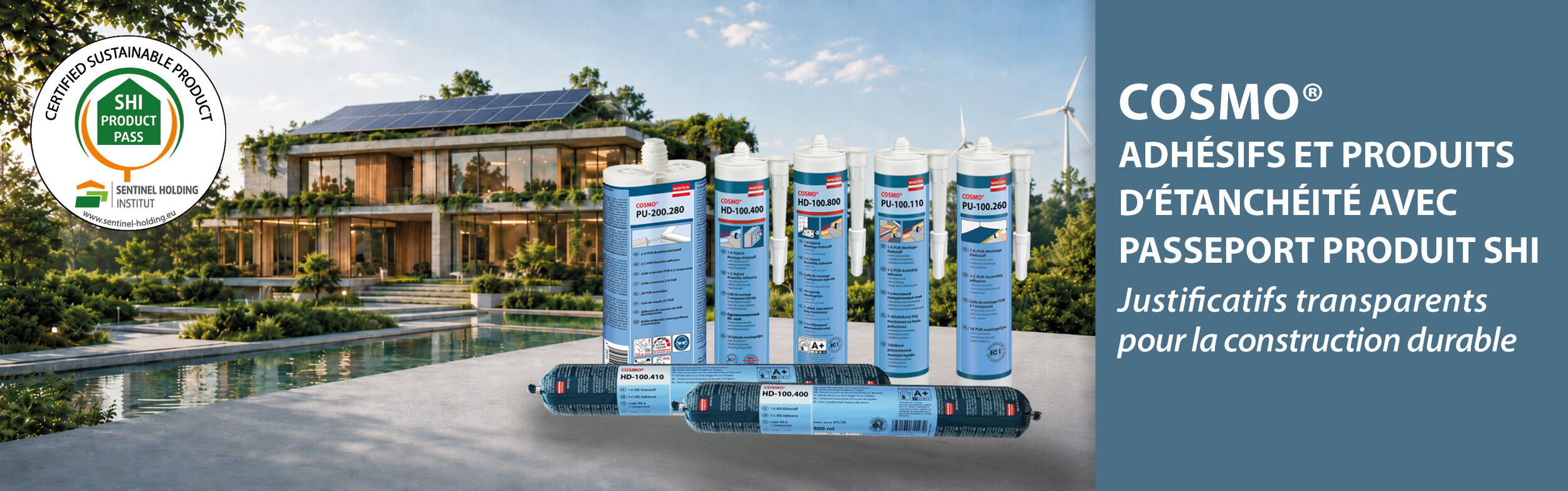 Adhésifs et produits d'étanchéité certifiés pour la construction durable