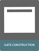 Composite panels for gate construction