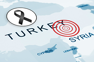Beileid und Mitgefühl für die Menschen in der Türkei und Syrien
