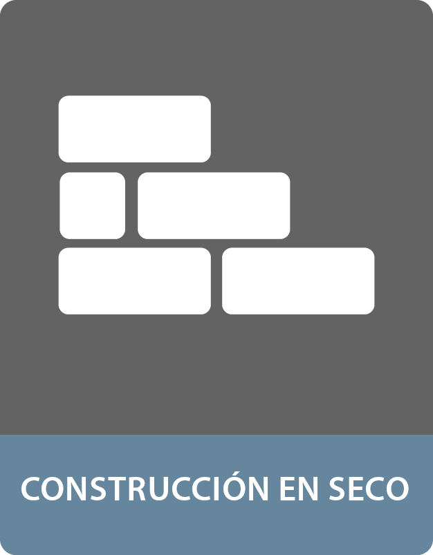 Pegado con adhesivos en la construcción en seco