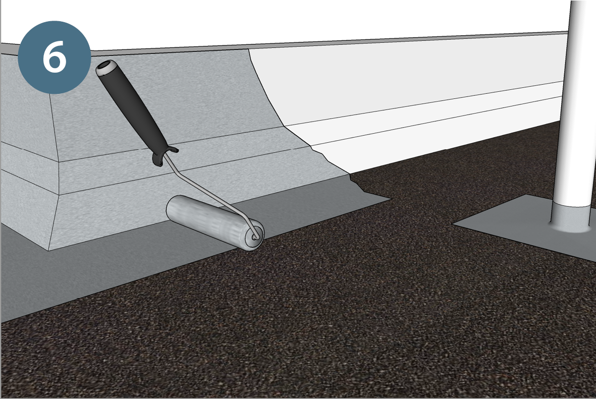 Masse d'enduction pour le toit plat