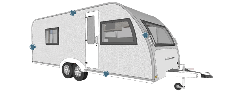 Montageverklebung Caravan - Wohnmobil