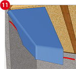 [Translate to Polnisch:] Anschlussverklebung von Dampfsperren / Dampfbremsen an z.B. rauhe ­mineralische Materialuntergründe