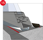 Pegado de cintas cubrejuntas en el interior de ventanas y puertas, p. ej., conCOSMO® DS-420.110para montaje RAL