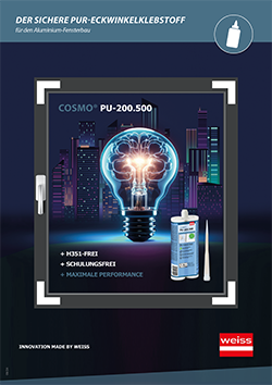 Broschüre: PUR-Klebstoff COSMO® PU-200.500 für Aluminium-Eckwinkel – H351-frei