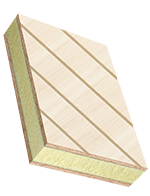Sandwichelemente einseitig Sperrholz Deckschicht mit gefräster Nut