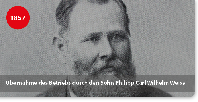 Philipp Carl Wilhelm Weiss übernimmt die Leimfabrik von seinem Vater