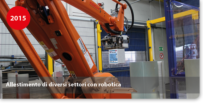 Allestimento di diversi settori con robotica