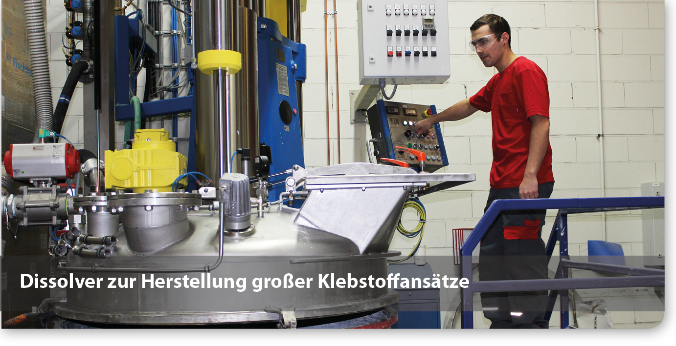 Dissolver zur Herstellung großer Klebstoffansätze