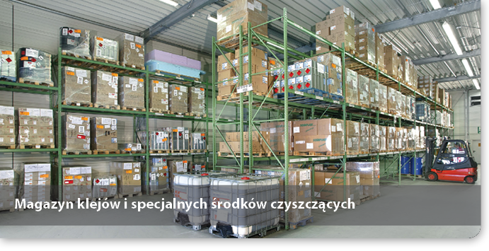 Magazyn klejów i specjalnych środków czyszczących