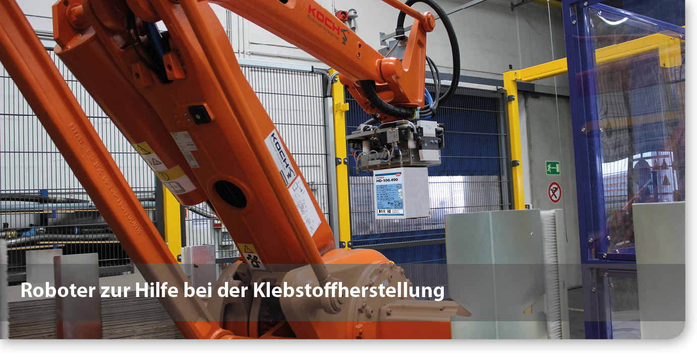 Roboter bei der Klebstoffherstellung