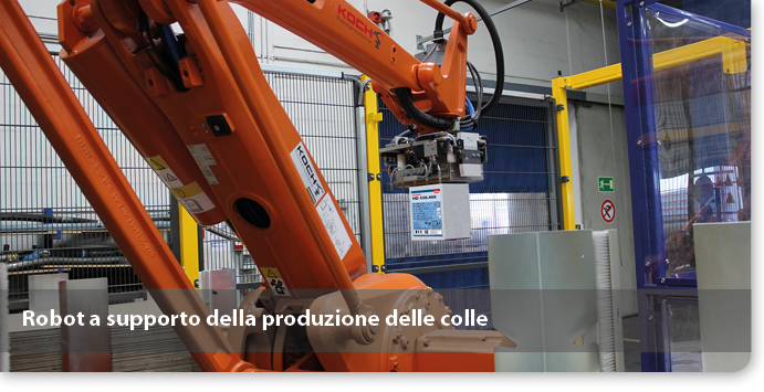 Robot a supporto della produzione delle colle