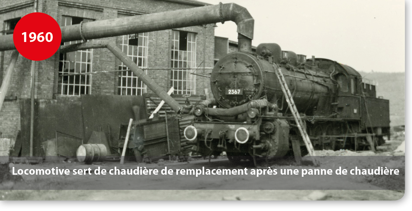 Locomotive serves as a replacement boiler after a boiler failure