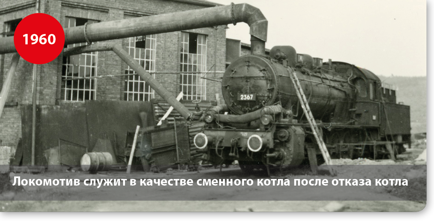 Локомотив служит в качестве сменного котла после отказа котла