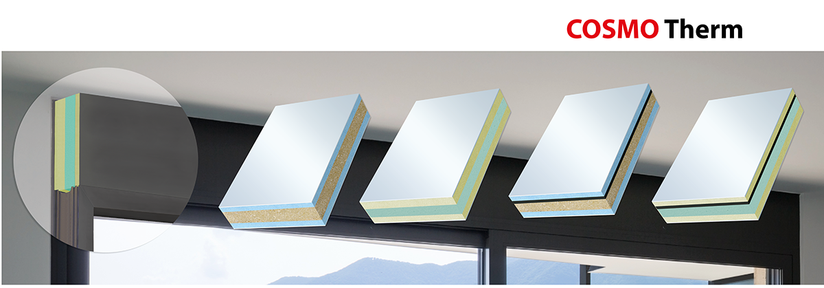Composite panels COSMO Therm for the profile and frame widening