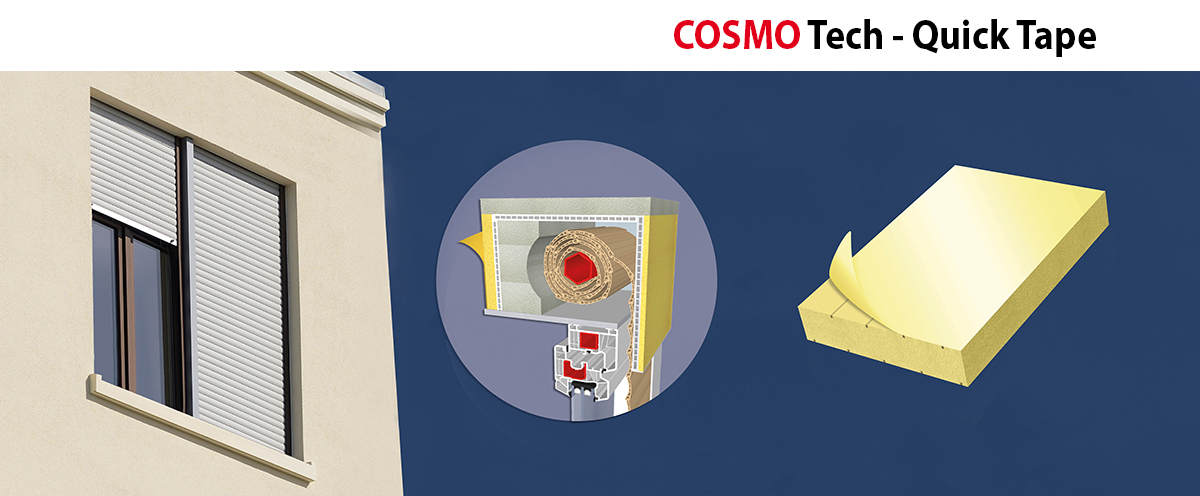 [Translate to Russisch:] COSMO Tech - Quick Tape, the self-adhesive hard-foam board